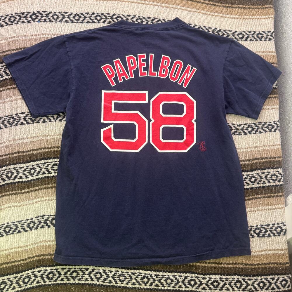 Vintage 2000's Majestic Jonathan Papelbon Boston Red Sox Jersey Shirt Sz Large